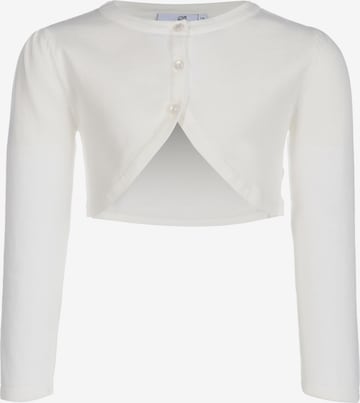 happy girls Knit Cardigan in White: front