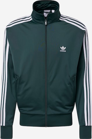 ADIDAS ORIGINALS Zip-Up Hoodie 'Adicolor Classics Firebird' in Green: front