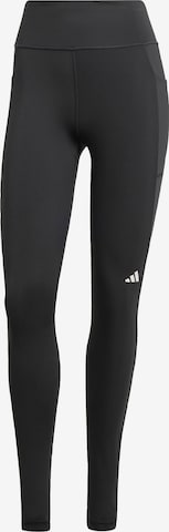 ADIDAS PERFORMANCE Skinny Workout Pants 'Own The Run' in Black: front