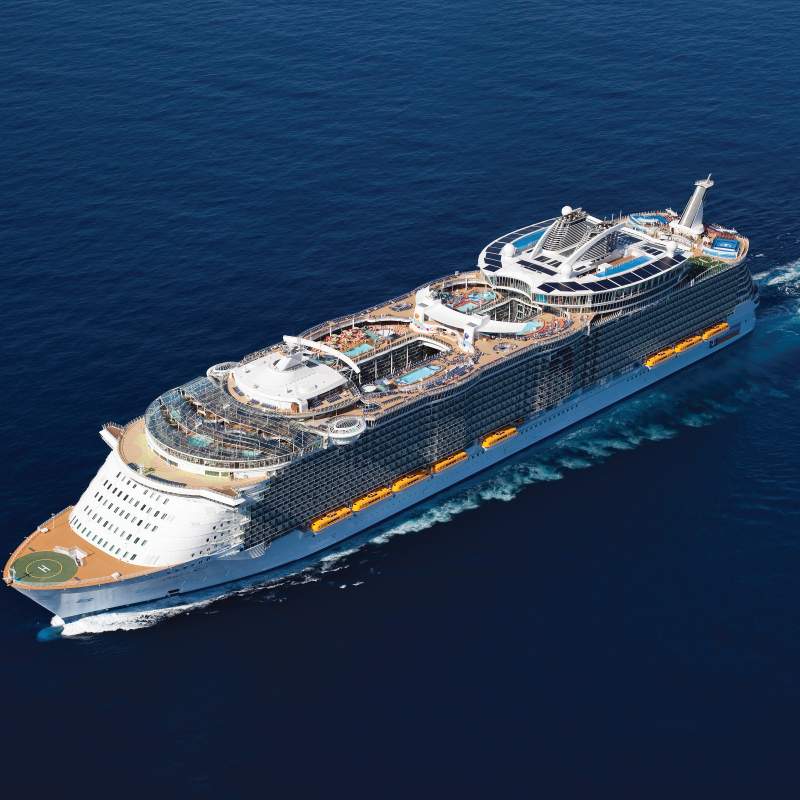 Oasis of the Seas Built and Renovated Infographic